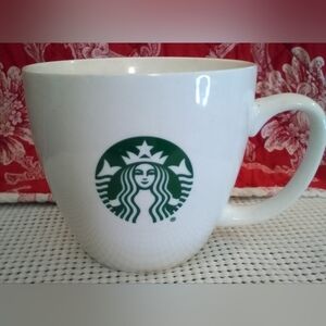 SOLD****Starbucks White Coffee Mug with Green Logo
